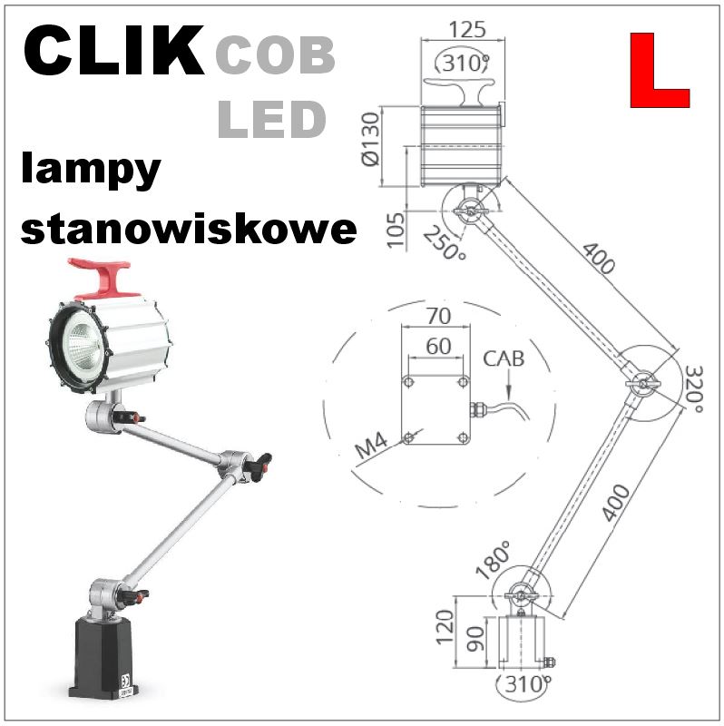 lampa do oświetlenia stanowiska pracy