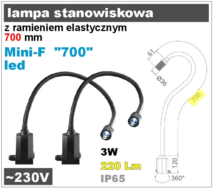 lampa halogenowa do obrabiarki