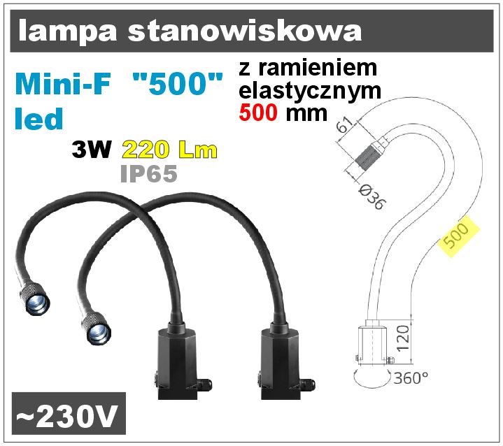 oprawa led na wysięgniku