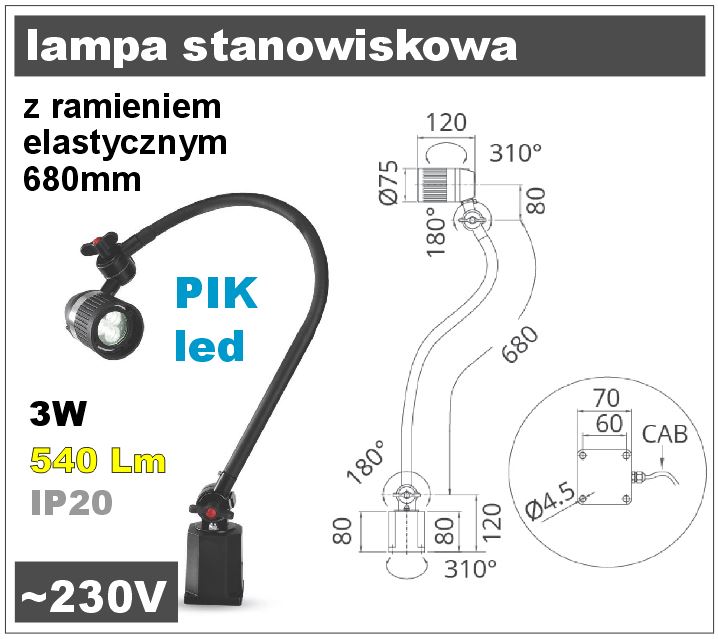 lampa halogenowa do obrabiarki
