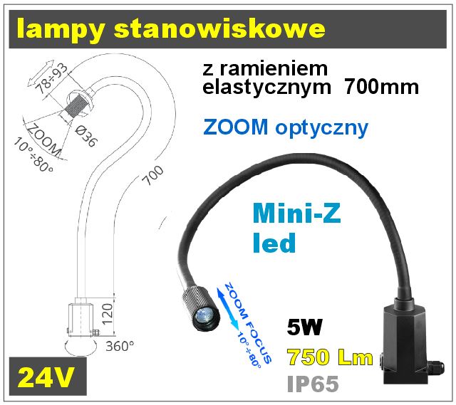 oświetlenie do tokarki na ramieniu
